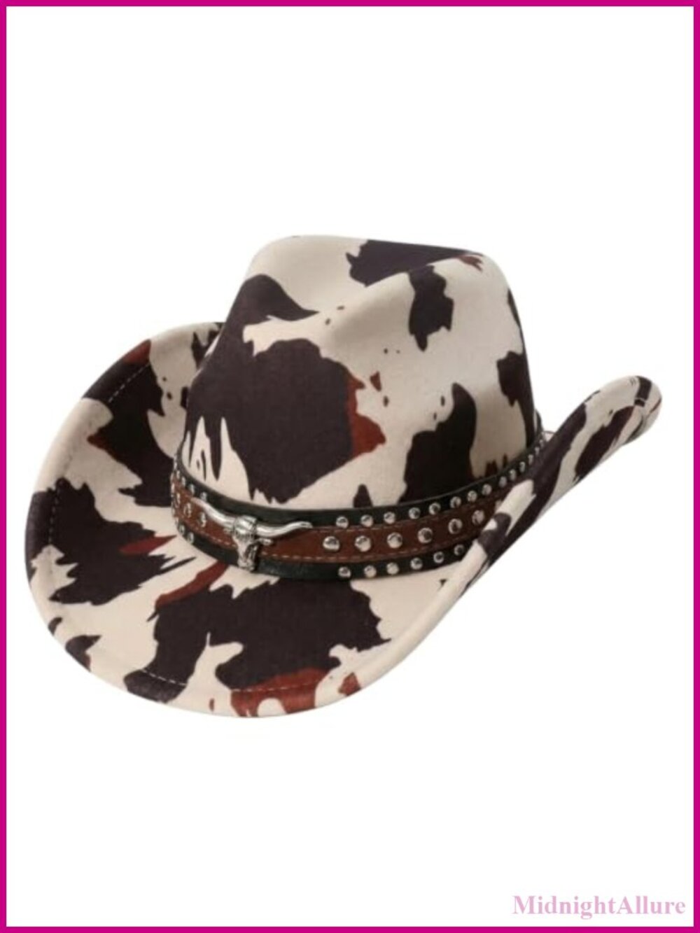GEMVIE Western Cowgirl Hat Wide Brim Adjustable Felt Rodeo Concert